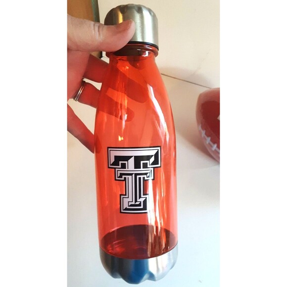 Texas Tech Red Raiders Foam Football & Reusable Water Bottle Sports Play Kids - Picture 4 of 6